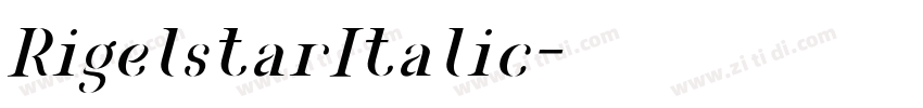 RigelstarItalic字体转换