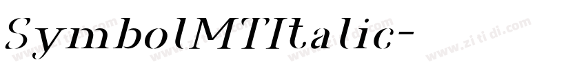SymbolMTItalic字体转换