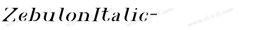 ZebulonItalic字体转换