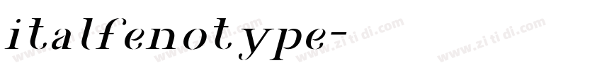 italfenotype字体转换