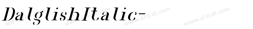 DalglishItalic字体转换