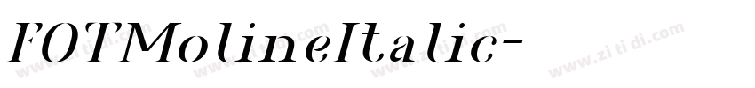 FOTMolineItalic字体转换