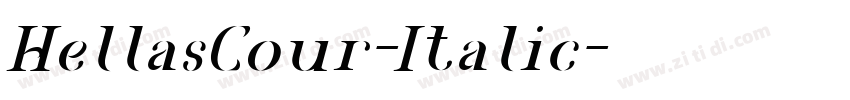 HellasCour-Italic字体转换