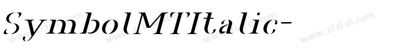 SymbolMTItalic字体转换