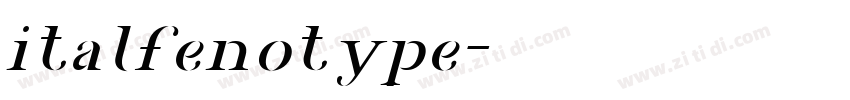italfenotype字体转换
