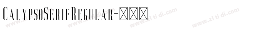 CalypsoSerifRegular字体转换