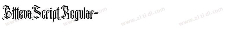 BittevaScriptRegular字体转换