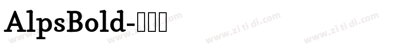AlpsBold字体转换
