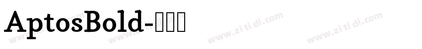 AptosBold字体转换