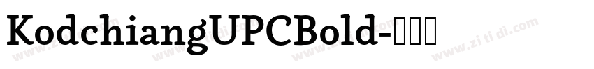 KodchiangUPCBold字体转换