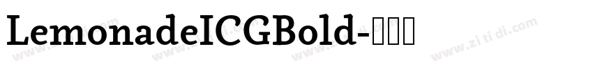 LemonadeICGBold字体转换