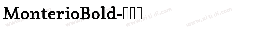MonterioBold字体转换