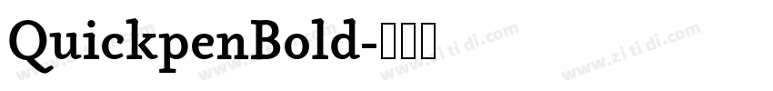 QuickpenBold字体转换