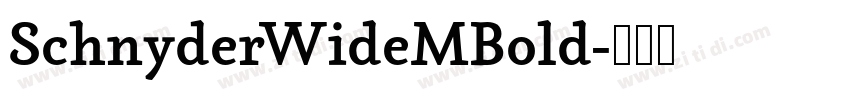 SchnyderWideMBold字体转换 SchnyderWideMBold字体转换