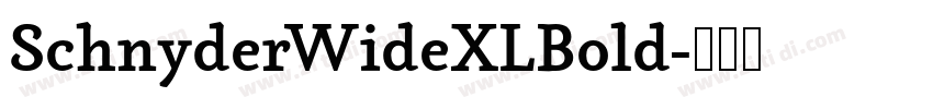 SchnyderWideXLBold字体转换