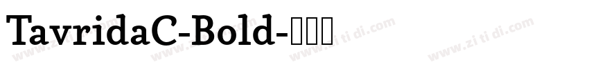 TavridaC-Bold字体转换