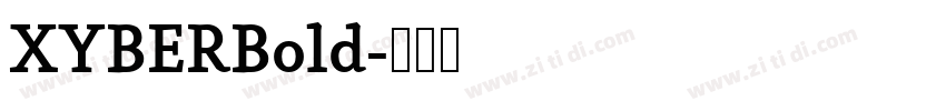 XYBERBold字体转换
