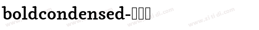 boldcondensed字体转换