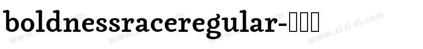 boldnessraceregular字体转换