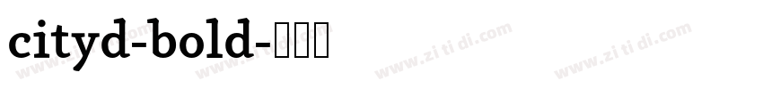 cityd-bold字体转换
