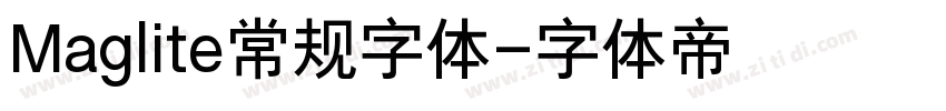 Maglite常规字体字体转换