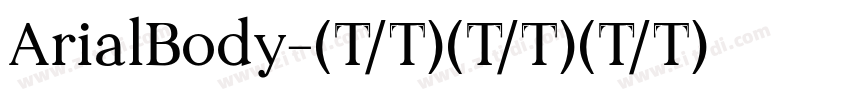 ArialBody字体转换