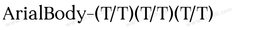 ArialBody字体转换