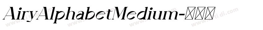 AiryAlphabetMedium字体转换
