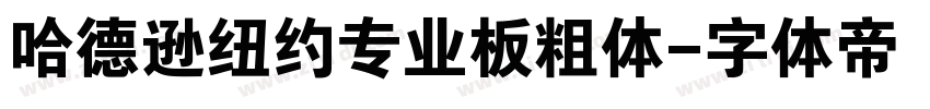 哈德逊纽约专业板粗体字体转换