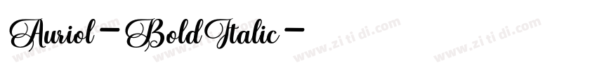 Auriol-BoldItalic字体转换