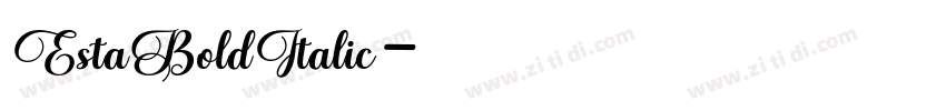 EstaBoldItalic字体转换