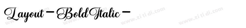 Layout-BoldItalic字体转换