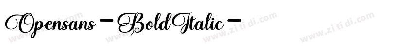 Opensans-BoldItalic字体转换