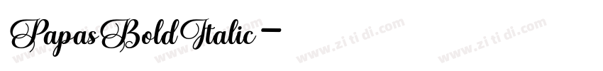 PapasBoldItalic字体转换