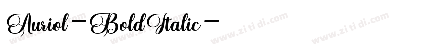 Auriol-BoldItalic字体转换