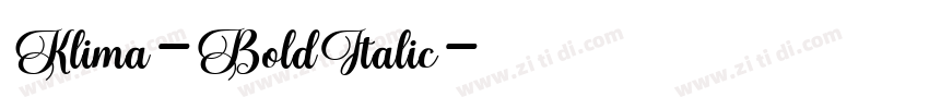 Klima-BoldItalic字体转换