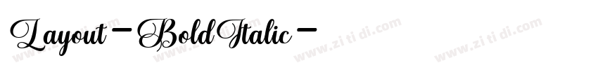 Layout-BoldItalic字体转换