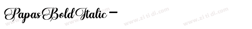 PapasBoldItalic字体转换