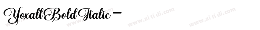 YoxallBoldItalic字体转换