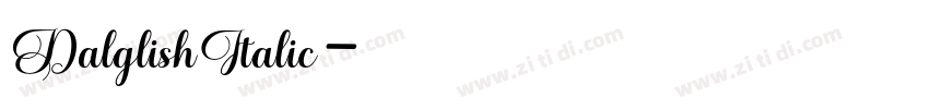 DalglishItalic字体转换