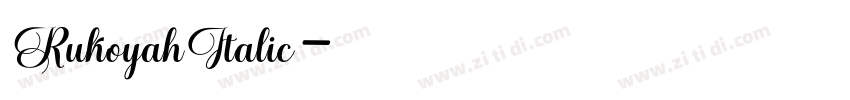 RukoyahItalic字体转换