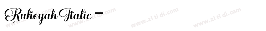 RukoyahItalic字体转换