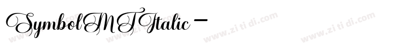SymbolMTItalic字体转换