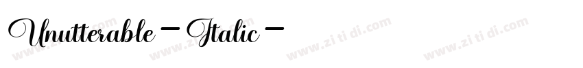 Unutterable-Italic字体转换