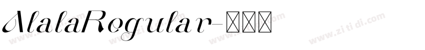 AlalaRegular字体转换