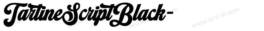 TartineScriptBlack字体转换