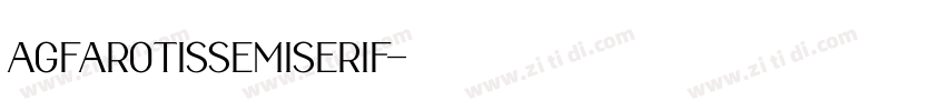 agfarotissemiserif字体转换
