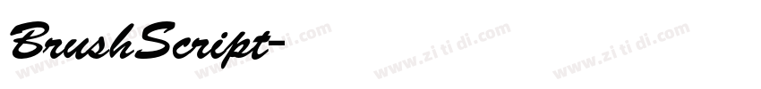 BrushScript字体转换