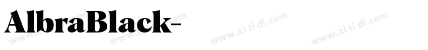 AlbraBlack字体转换