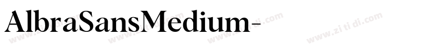 AlbraSansMedium字体转换
